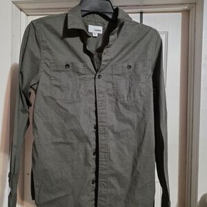 Sonoma Olive Green Button-Up Shirt